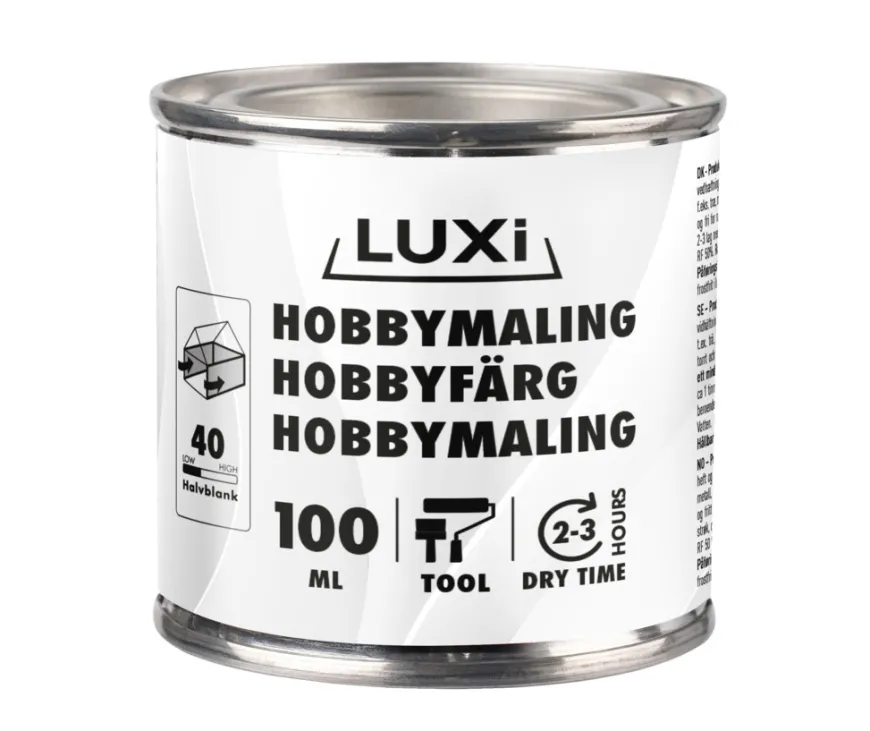 Hobbymaling svart 100 ml - Luxi
