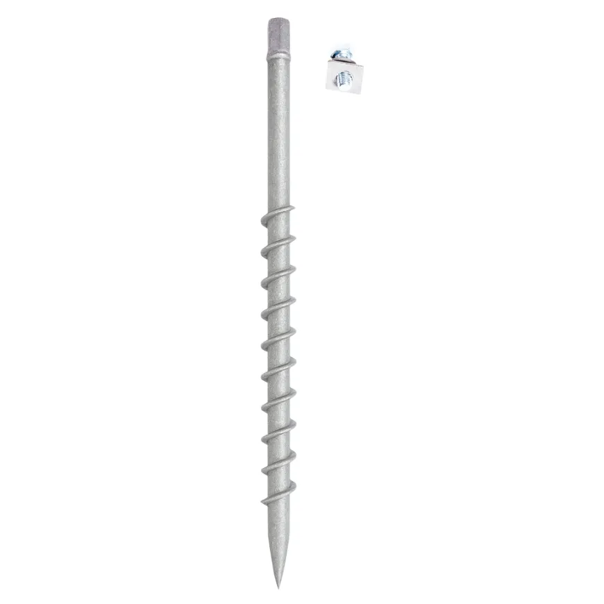HORTUS jordskrue i galvanisert stål Ø25 x 750 mm
