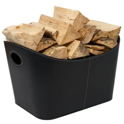 Ignite Nordic vedkurv PU-skinn 54 x 41 x 34 cm
