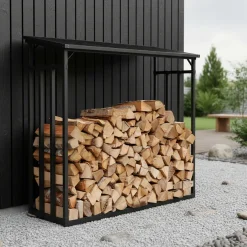 Ignite Nordic vedstabler m/blikktak 185 x 70 x 185 cm