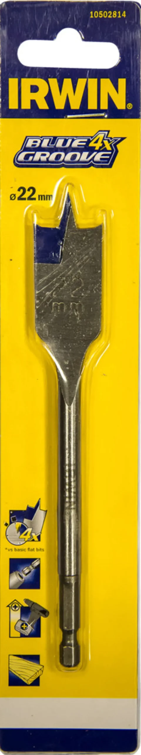 Irwin flatbor 22 x 157 mm sekskantfeste