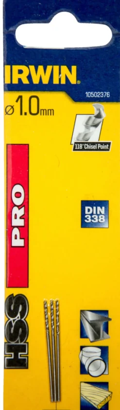 Irwin HSS Pro bor 1 mm 3 stk.