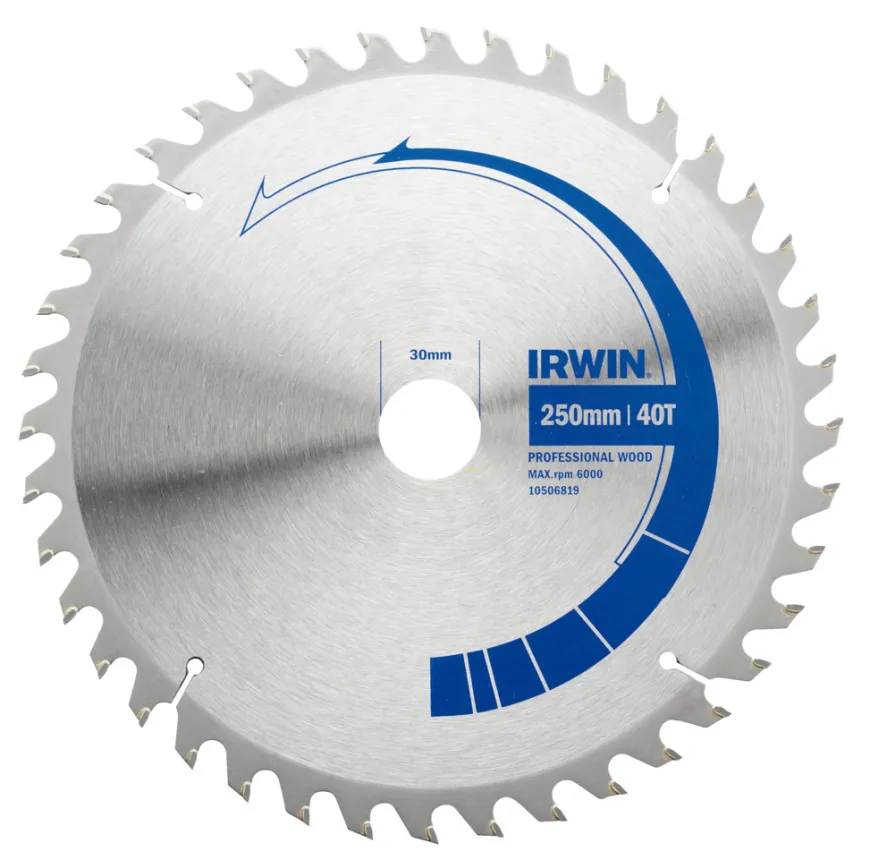 Irwin sirkelsagblad Ø250 x 30 mm - 40T