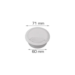 Kabelgjennomføring hvit Ø60 mm