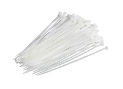 Kabelstrips 200 mm hvit 100 stk. - Elworks