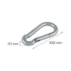 Karabinkrok 10 x 100 mm - 2 stk.