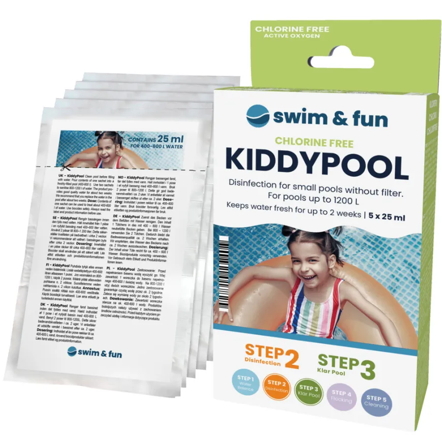 KiddyPool vannpleie til basseng 5 x 25 ml