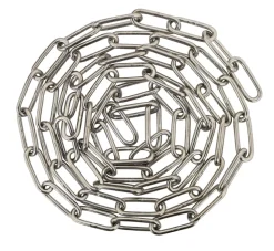 Kjetting langlenket rustfritt stål Ø4 mm x 2 meter