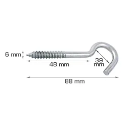 Klessnorkrok 88 mm 2 stk.