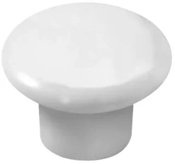 Knott porselen hvit 32 mm - 2 stk.