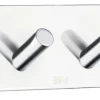 Kroklist m/4 kroker selvklebende - krom