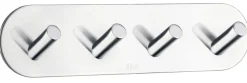 Kroklist m/4 kroker selvklebende - krom