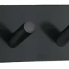 Kroklist m/4 kroker selvklebende - matt svart