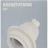 Kronesokkel E27 hvit