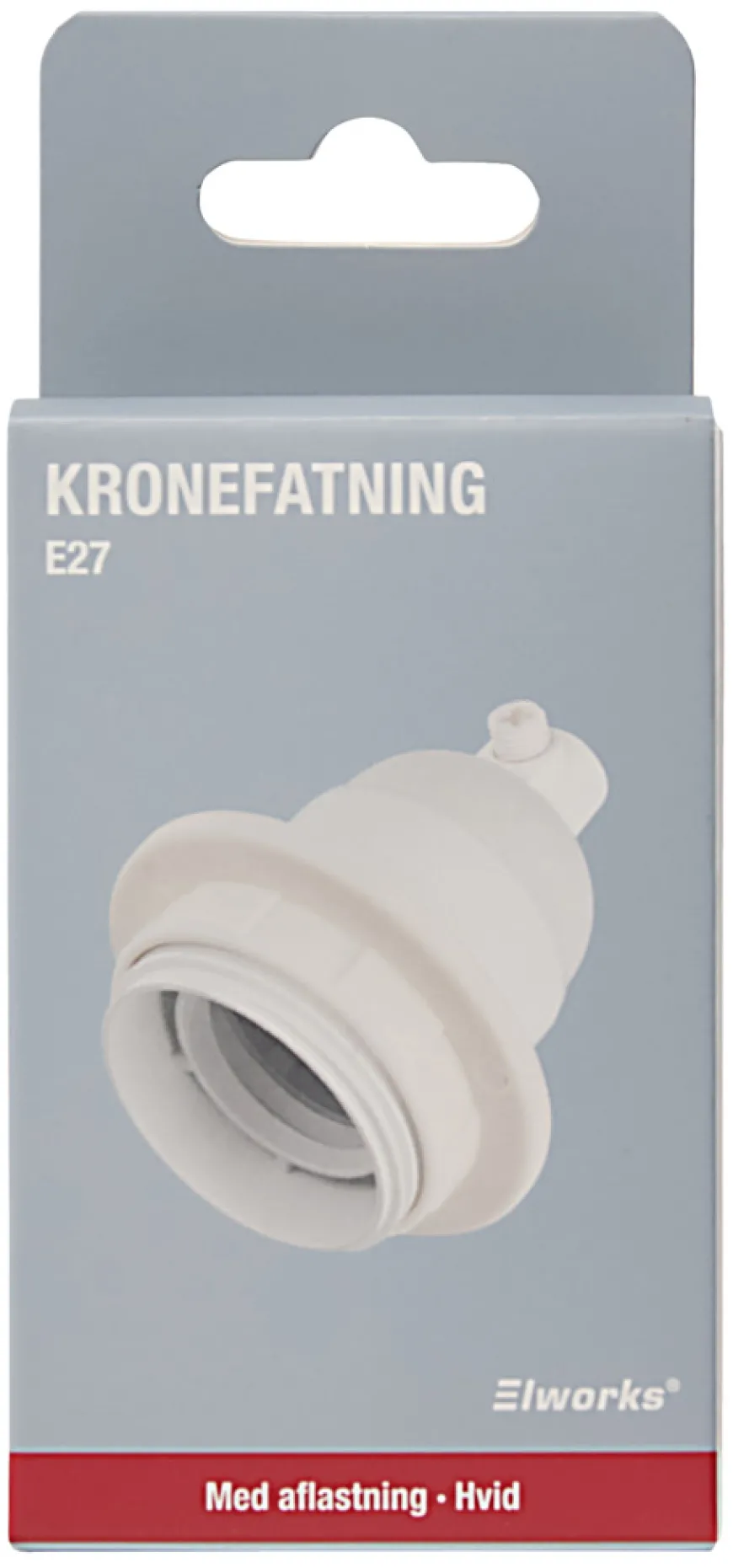 Kronesokkel E27 hvit