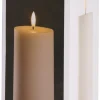 Kubbelys med 3D LED-flamme H15 cm
