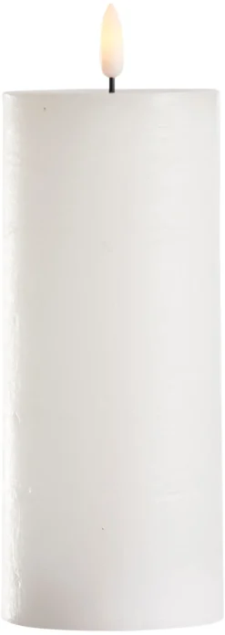 Kubbelys med 3D LED-flamme H15 cm