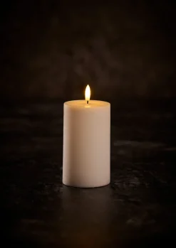 Kubbelys med 3D LED-flamme H12,5 cm