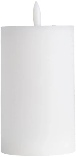 Kubbelys med 3D LED-flamme H12,5 cm