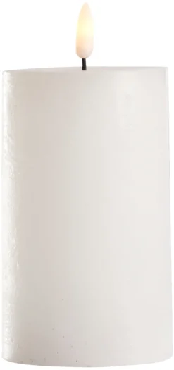 Kubbelys med 3D LED-flamme H12,5 cm
