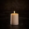 Kubbelys med 3D LED-flamme H10 cm