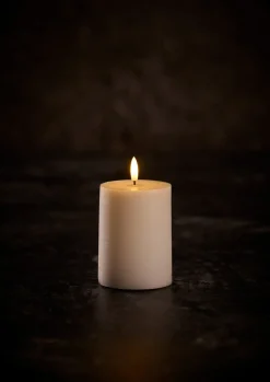 Kubbelys med 3D LED-flamme H10 cm
