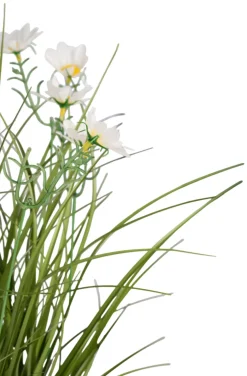 Kunstgress med margerittblomster 50 cm