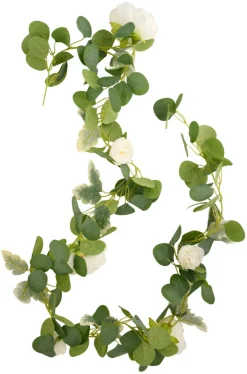 Kunstig blomsterranke hvit 210 cm