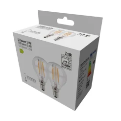 LED-dråpepære 2,9 W E14 - 2 pk.
