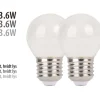 LED-kronepærer 3,6 W E27 - 2-pk.