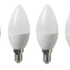 LED-pære 4-pk mignon E14 4,9 W