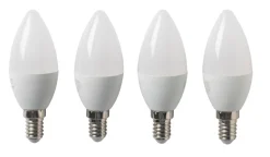 LED-pære 4-pk mignon E14 4,9 W