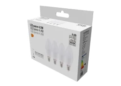 LED-pære 4-pk mignon E14 4,9 W