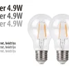 LED-pærer standard 4,9 W E27 - 2-pk.