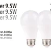 LED-pærer standart 9,5 W E27 - 2-pk.