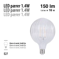 LED-pære Stripes 1,4 W E27