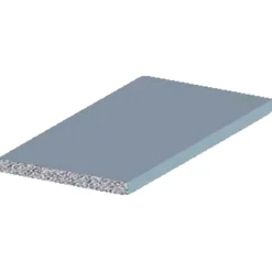 Listprofil flat aluminium - 2 x 25 mm x 2 meter