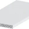 Listprofil flat hvit - 2 x 25 mm x 1 meter
