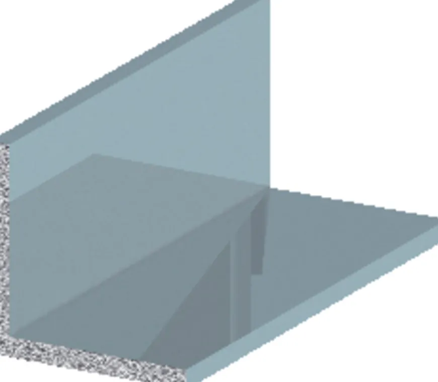 Listprofil vinkel aluminium - 25 x 25 mm x 2 meter