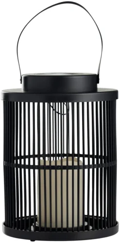 Lykt med solcelle svart 18 x 18 x 25 cm - Garden®