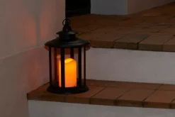 Lykt rund med LED-kubbelys