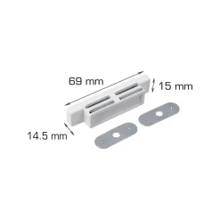 Magnetlås 69 x 15 mm - 2 stk.