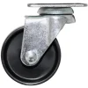 Møbelhjul dreibart med plate svart 50 mm