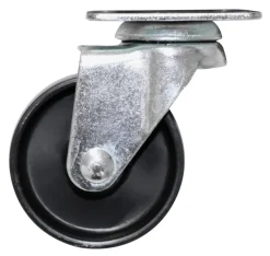 Møbelhjul dreibart med plate svart 50 mm