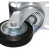 Møbelhjul dreibart med plate svart 80 mm
