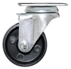 Møbelhjul dreibart med plate svart 40 mm