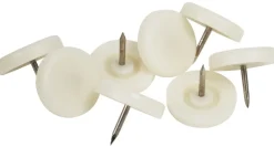 Møbelknotter Ø25 mm hvit plast 24 stk.