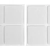 Møbelknotter selvklebende 30 x 30 mm hvit - 8 stk.