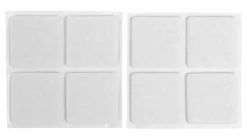 Møbelknotter selvklebende 30 x 30 mm hvit - 8 stk.