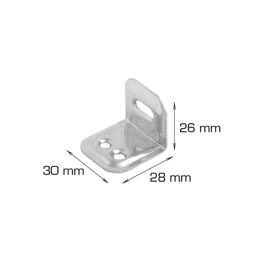 Møbelvinkel 26 x 28 x 30 mm - 4 stk.